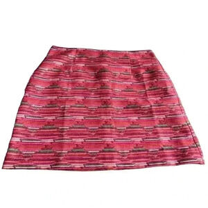 LOFT IKAT JACQUARD MINI SKIRT•SIZE 10•PREOWNED LIKE NEW WORN ONCE•VERY BEAUTIFUL